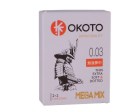Okoto Mega Mix презервативы 2 тонких презерватива + 2 с точечной текстурированной поверхностью