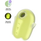 4060064 Вакуумно-волновой стимулятор клитора Satisfyer Glowing Ghost, 8, 4см.желтый, силикон, бесконтакт