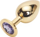 GL-15 Втулка анальная Anal Jewelry Plugs цвет кристалла светло-фиолетовый L 95 mm D 40 mm