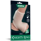 LV343117WHT Вибронасадка &quot;Vibrating Ridge Knights Ring with Scrotum Sleeve&quot;, Белый