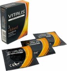 Vitalis Premium (3 шт) ribbed ребристые (ширина 52мм)  презервативы  (Vitalis Premium )