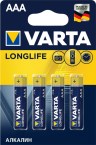 4103 Батарейка Varta Long Life AAA LR03 (4103)