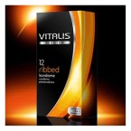 Vitalis Premium (12 шт) ribbed ребристые (ширина 52мм)  презервативы  (Vitalis Premium )